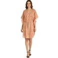 thumbnail image 1 of HAPPY BAY Women's Summer Loose Caftan Mini Loungewear Tunics 2X-3X Mud, Pasley, 1 of 4