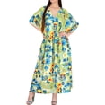 thumbnail image 1 of HAPPY BAY Women's Summer Loungewear Casual Kaftan Beach Cover Up Slit Dress Maxi Dresses Caftans for Women 2X-3X Beige, Island, 1 of 3