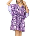 thumbnail image 1 of HAPPY BAY Women's Summer Loungewear Party Bathing Suit Cover Ups 2X-3X Purple, Tropical, 1 of 4