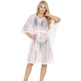 thumbnail image 1 of HAPPY BAY Women's Summer Loungewear Relaxed Fit Caftan Midi Casual Sundress for Women M-L White, Solid, 1 of 5