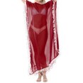 thumbnail image 1 of HAPPY BAY Women's Summer Loungewear Sheer Solid Casual Cover Up Relaxed Caftan Maxi Dresses for Women Plus Size XL-XXL Red, Pom Pom Lace, 1 of 5