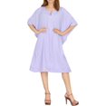 thumbnail image 1 of HAPPY BAY Women's Summer Loungewear Solid Casual Relaxed Caftan Knee Length Cover Up Dresses for Women 2X-3X Lavender, Floral, 1 of 3
