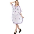 thumbnail image 1 of HAPPY BAY Women's Summer Loungewear Solid Casual Relaxed Caftan Mini Cover Up Evening Dresses for Women Plus Size 2X-3X Orchid, Floral, 1 of 3