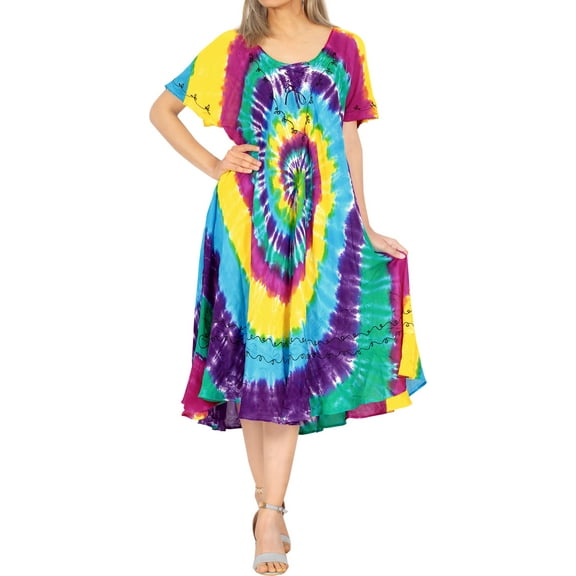 HAPPY BAY Women's Summer Relaxed Pullover House Wear Dresses M-L 2938