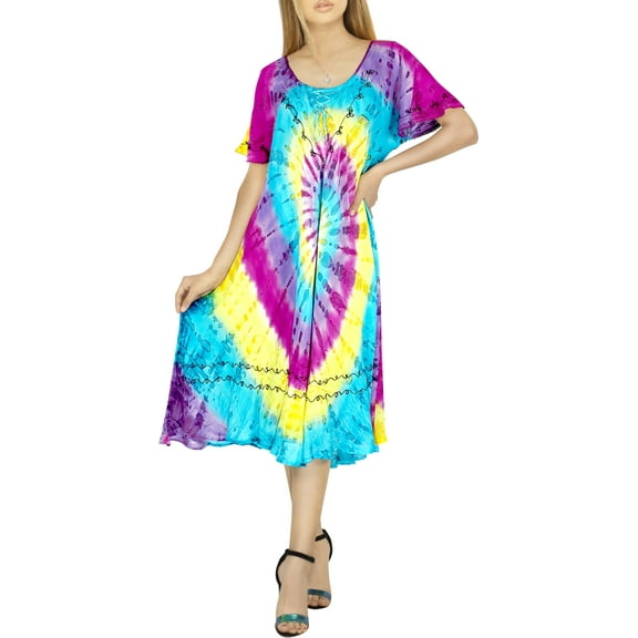 HAPPY BAY Women's Summer Relaxed Pullover House Wear Dresses M-L 2968