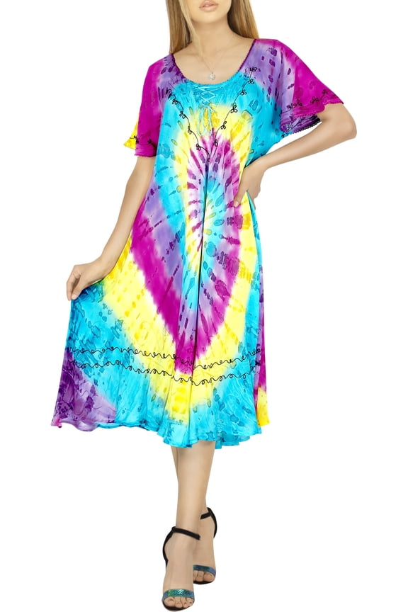 Women's Summer Relaxed Pullover House Wear Dresses M-L 2968