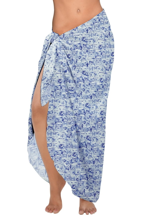 Women's Swimsuit Cover-up Beach Bikinis Sarongs Coverups Wraps Skirt Beachwear Summer Swim Cover ups for Women One Size Blue, Floral