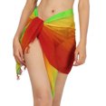 thumbnail image 1 of HAPPY BAY Women's Swimsuit Sarongs Short Beach Pareo Wrap Cover Ups One Size Crimson, Sun, 1 of 4