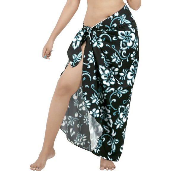 HAPPY BAY Women's Swimwear Beachwear Sarong Coverups Beach Cover up Wrap Summer Pareo Vacation Long Bikini Wraps Skirt Vacation One Size Metal, Floral