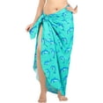 thumbnail image 1 of HAPPY BAY Women's Swimwear Coverups Skirt Long Beachwear Pareos Summer Wraps Beach Vacation Sarong Beach Swim Cover ups for Women One Size Cyan, Dolphin, 1 of 5