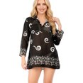 thumbnail image 1 of HAPPY BAY Women's Swimwear Mini Bikini Bathing Suit Swimsuit Elegant Robe Vacation Cover ups Beach Dress for Women XS Spiral, Black, 1 of 5