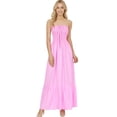 thumbnail image 1 of HAPPY BAY Women's Tube Top Maxi Frill Dress Summer Beach Strapless Dresses for Women One Size Pink, Solid, 1 of 3