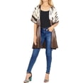 thumbnail image 1 of HAPPY BAY Women's Viscose Summer Beach Front Open Cover ups Beachwear Duster Kimono Cardigan L-XL Brown, Tie Dye, 1 of 6