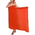 thumbnail image 1 of HAPPY BAY Womens Summer Wrap Pareo Swimsuit Cover Up Bikini Wraps Beach Sarong Swimsuits For Women One Size Orange, Plain, 1 of 5