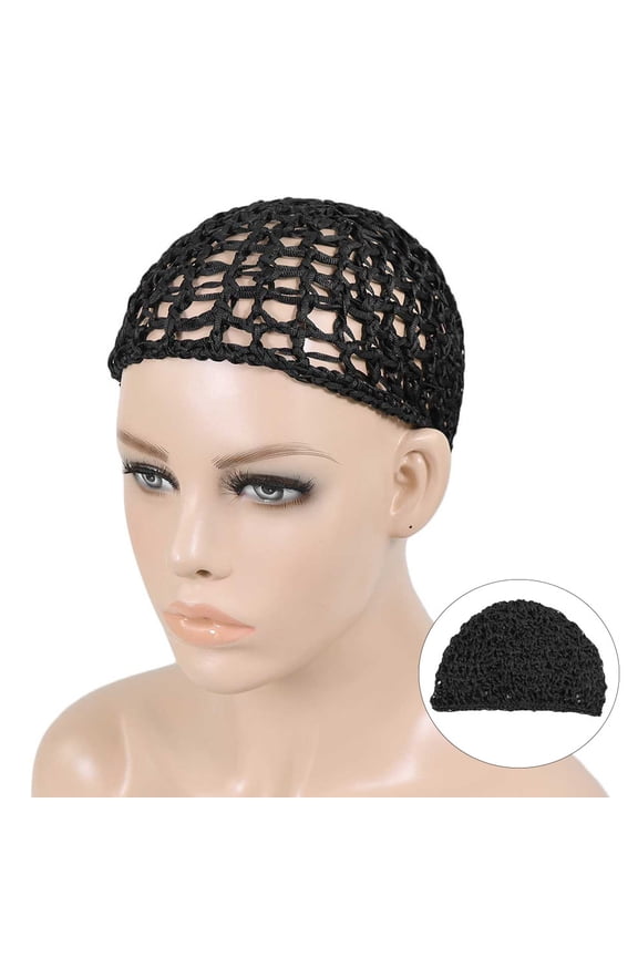 Wig Cap Breathable Mesh Braided Wig Cap Stretchable Crochet Wig Net Cap For For Braids, Locs, Weaving And Wig Making