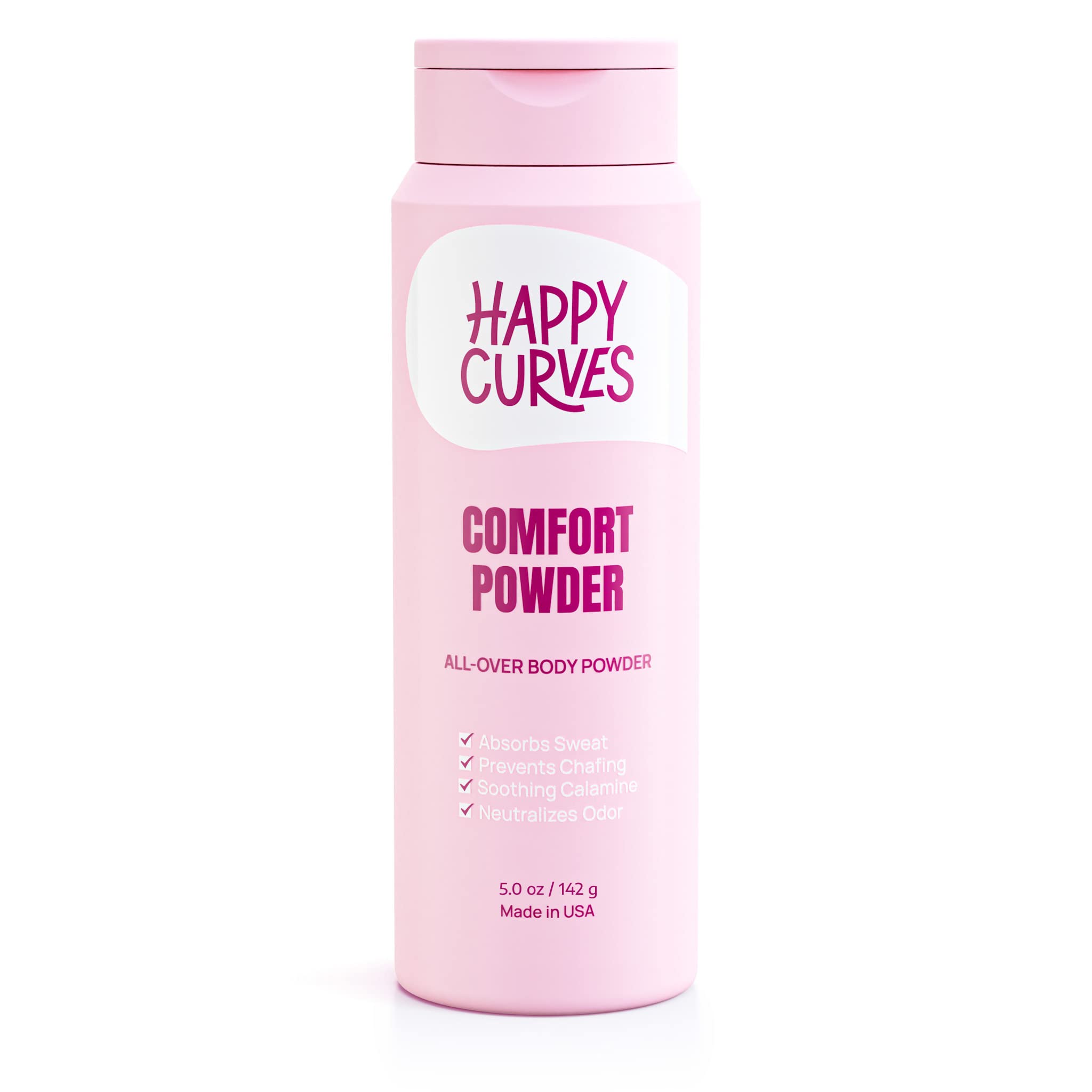 HAPPY CURVES Comfort Powder Talc Free Anti Chafe Body & Foot Powder