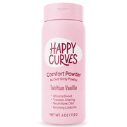 Happy Curves Dusting Body Powder for Women, Talc & Aluminum Free Deodorant, Tahitian Vanilla, 4 oz