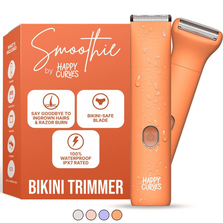 Happy Curves, Waterproof Electric Bikini Trimmer for Women, 90