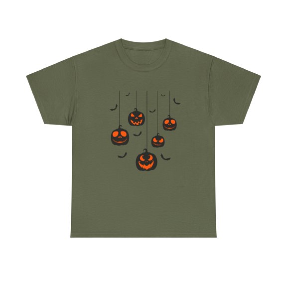 HAPPY HALLOWEEN SCARY PUMPKIN Unisex Heavy Cotton Tee
