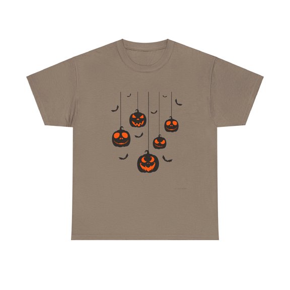 HAPPY HALLOWEEN SCARY PUMPKIN Unisex Heavy Cotton Tee