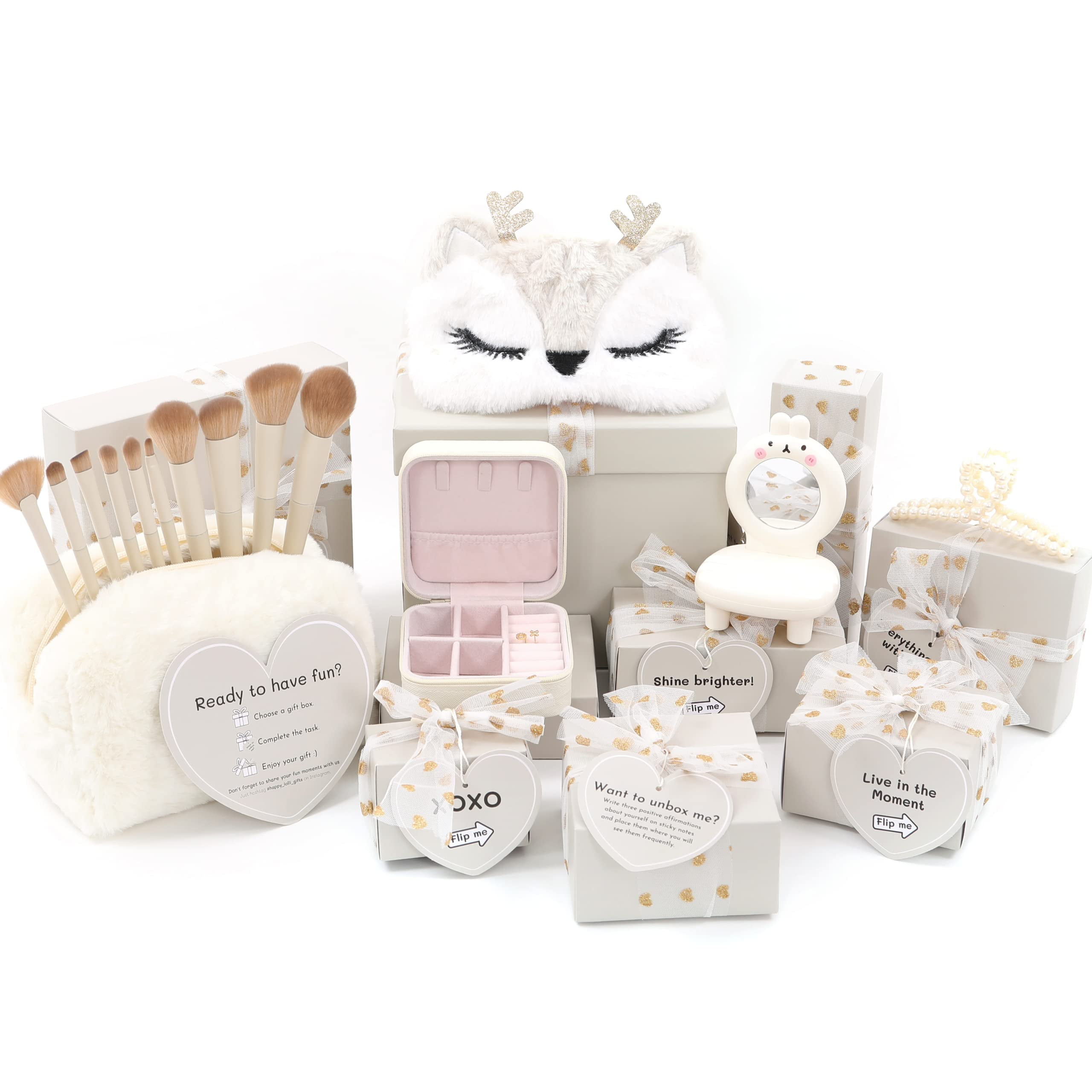 HAPPY LOLLI Gift for Tween & Teen Girls8 Fun Gifts with Tasks and Empowering Cards-Great for Birthdays & Christmas