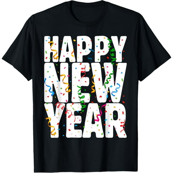 HAPPY NEW YEAR Shirt 2022 Matching Family New Years Eve T-ShirtMen and women, Black T-shirt, size: Extra large