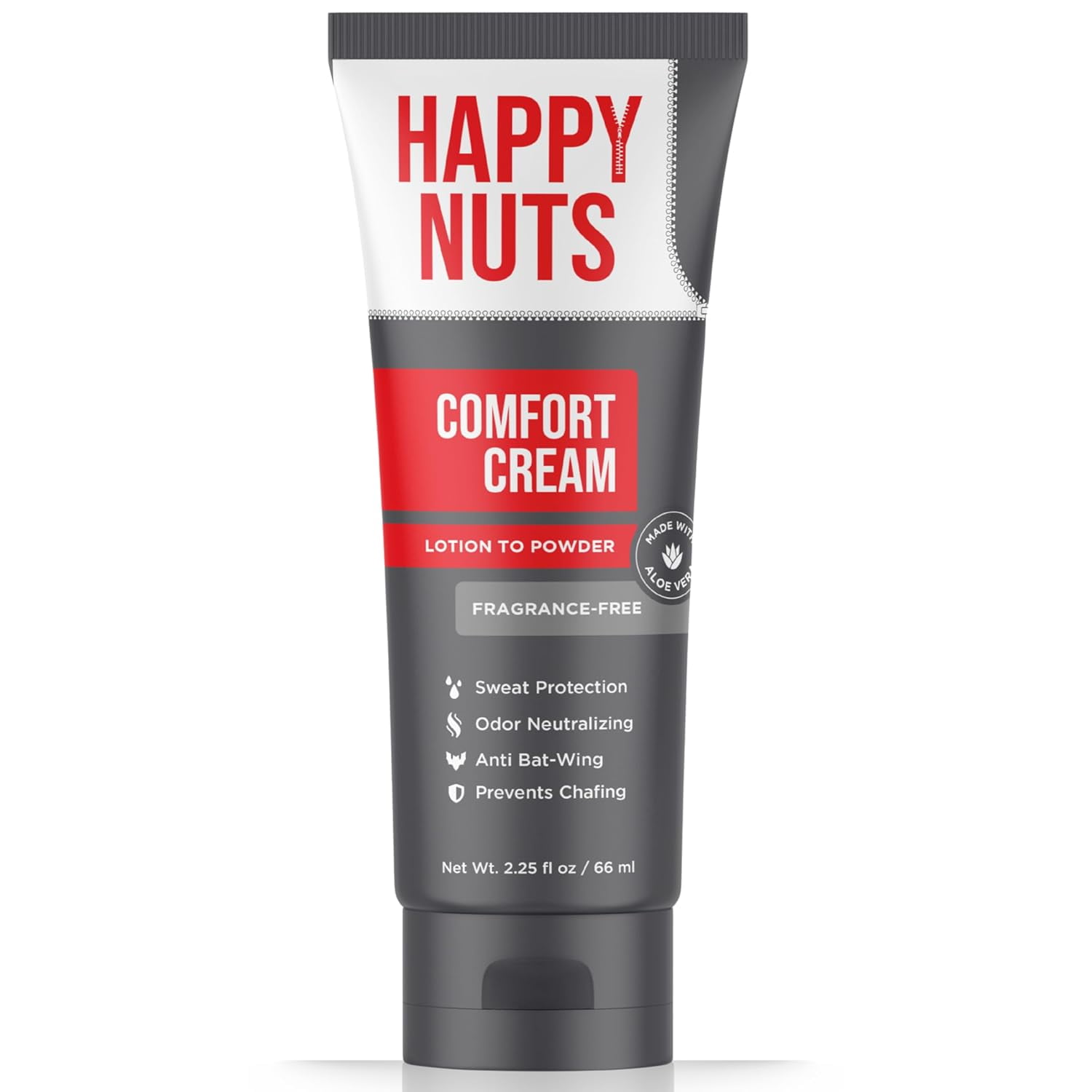 HAPPY NUTS Comfort Cream Deodorant For Men: Anti-Chafing Sweat