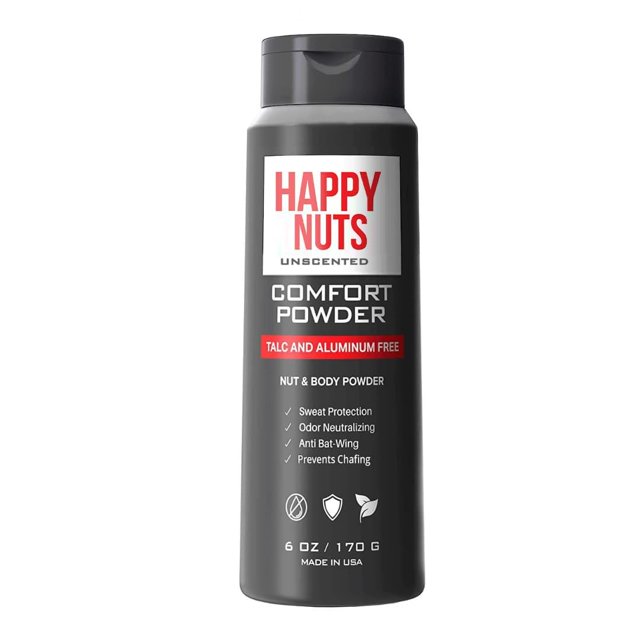 HAPPY NUTS Comfort Powder Anti Chafing & Deodorant, AluminumFree