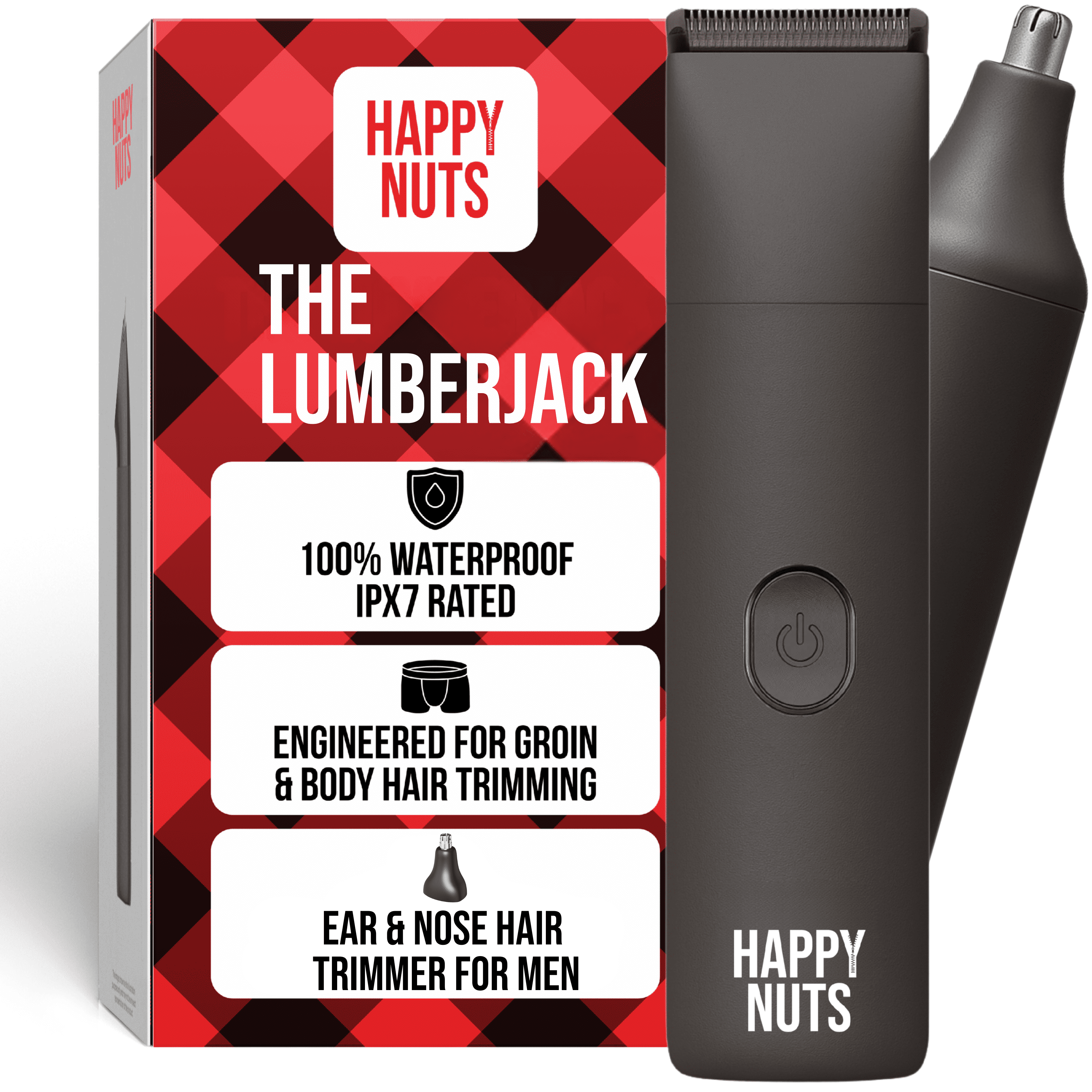Walmart savings: HAPPY NUTS Men's Lumberjack Body Hair Trimmer, Waterproof, Rechargeable (Graphite)