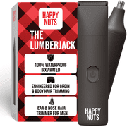 HAPPY NUTS The Lumberjack Groin & Body Hair Trimmer, Waterproof Rechargeable Electric Shaver for Men (Graphite)
