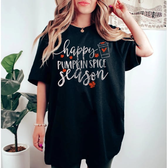 HAPPY PUMPKIN SPICE Graphic Short sleeve T-Shirt