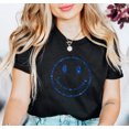 thumbnail image 1 of HAPPY SMILEY FACE GLITTER Grpahic Short sleeve Tees, 1 of 7