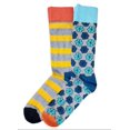 thumbnail image 1 of HAPPY SOCKS Men's Cotton Crew Clower 2-Pack Socks, Grey, 8-12, 1 of 1