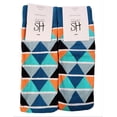 thumbnail image 1 of HAPPY SOCKS Men's Cotton Triangles Crew Sock 2 Pairs Set, Blue, 8-12, 1 of 1