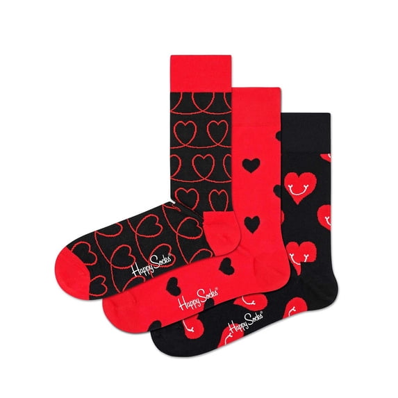 HAPPY SOCKS Unisex Cotton I Love You 3 Pairs Gift Set Socks Size 10-13