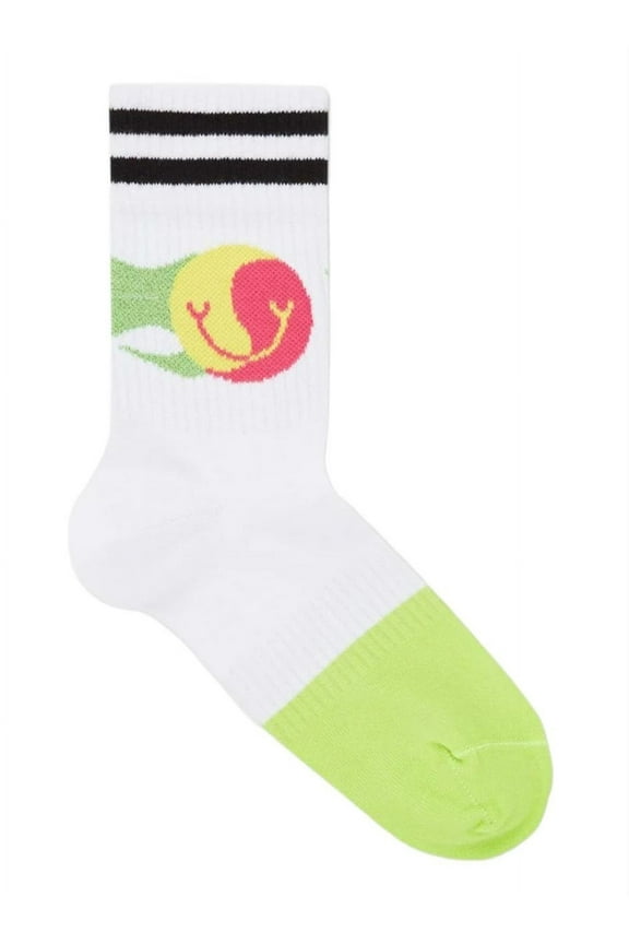 Women's Arch Support Athletic Cotton 3/4 Crew Socks, White, 5.5-9.5