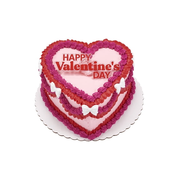 HAPPY VALENTINES DAY HEART CAKE