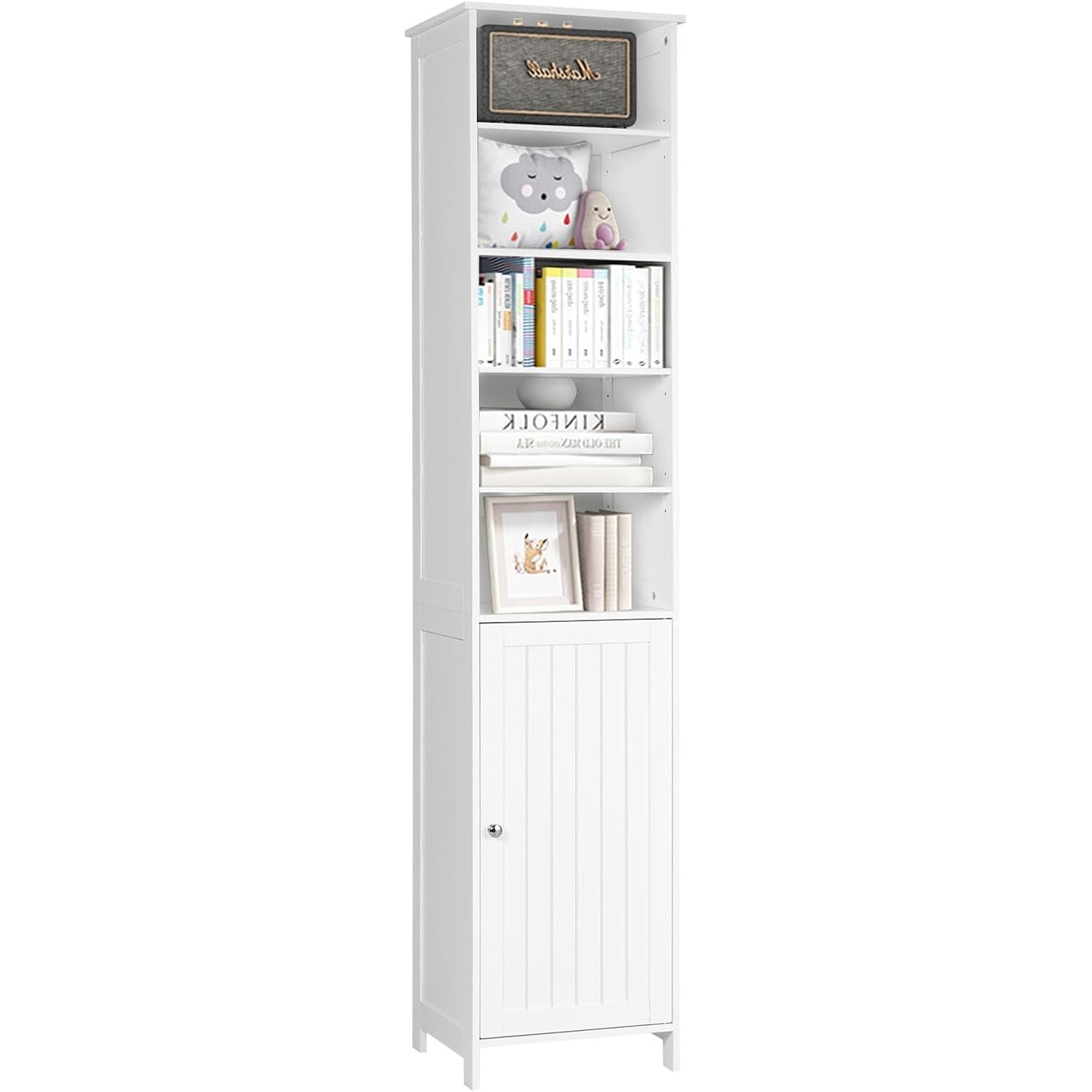 HAPPYGRILL Tall Bathroom Storage Cabinet, 72” Slim Bathroom Cabinet ...