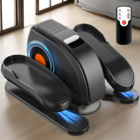 HAPPYMONT Compact Under-Desk Elliptical Quiet Portable Pedal Machine w/Adjustable Speed & Display for Home