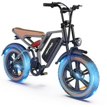 HAPPYRUN Electric Bike 20" Fat Tire Ebike for Adults with 750W Brushless Motor/ 48V 18Ah Removable Battery, Up to 00MPH / 68 Miles