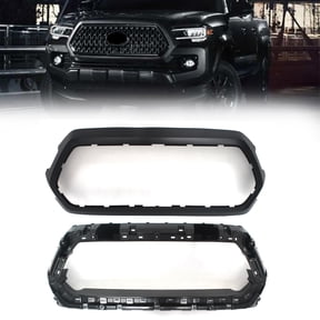HAPSO Front Upper Grill Outer Frame Surround & Bracket Holder For Toyota Tacoma 2016-2022 Black Performance Accessories