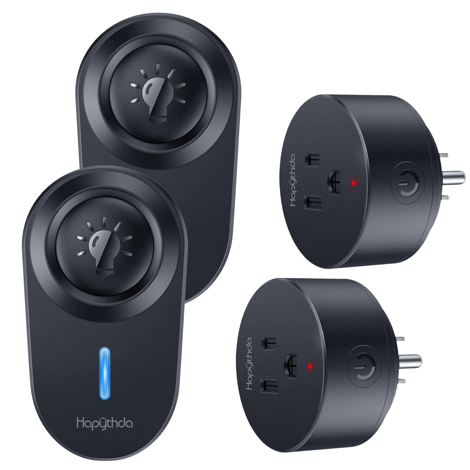 HAPYTHDA Smart Home Outlet,15A/1500W, 500Ft RF Range Remote Light