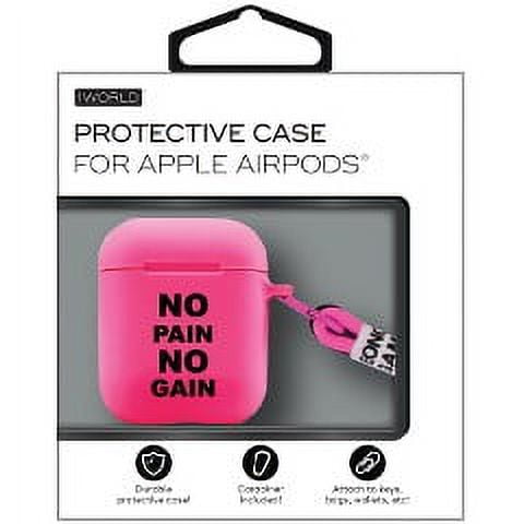 HARD AIRPOD CASE "NO PAIN NO GAIN"- PINK