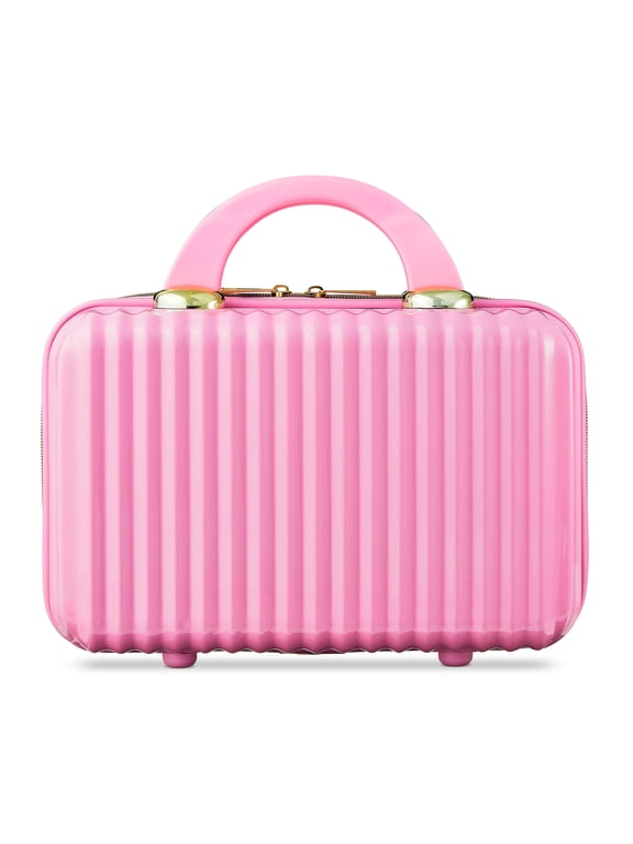 Hard Shell Cosmetic Travel Case, Pink, 1 Count