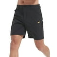 thumbnail image 1 of HARD LAND Men's Hiking Shorts Stretch Nylon Casual Elastic Waist Lightweight Quick Dry Summer Fishing Athletic Shorts with Pocket, 1 of 5