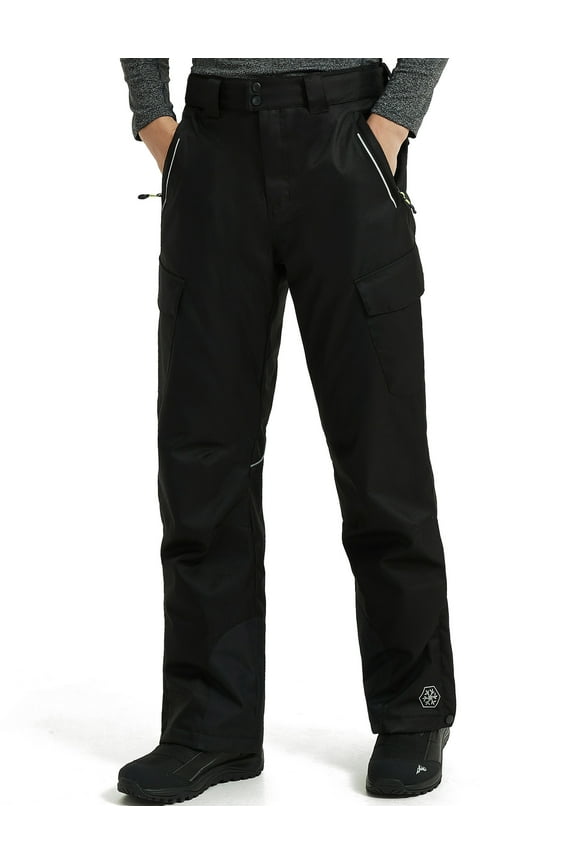 Men's Snow Pants Waterproof Insulated Ski Pants Windproof Durable Snowboard Pants for Winter