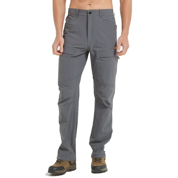 HARD LAND Mens Stretch Work Hiking Pants Quick Dry Lightweight Outdoor Travel Climbing Fishing Pants