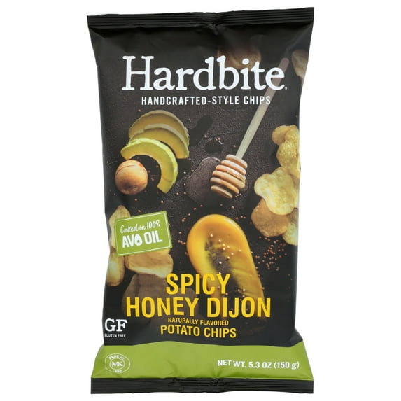 HARDBITE - Spicy Honey Dijon Potato Chips 5.3OZ ( Pack of 6)