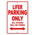 thumbnail image 1 of HARDCORE CHOPPER LIFER Parking Only All Others Will Be Towed Motorcycle Bike Novelty Garage Aluminum Sign 18"x24" Plate, 1 of 1