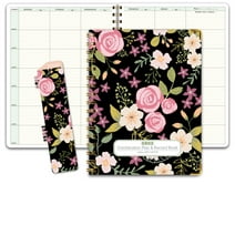 HARDCOVER Combination Plan and Record Book (PR7-10 - Black Floral)  - PR7-10FT-33